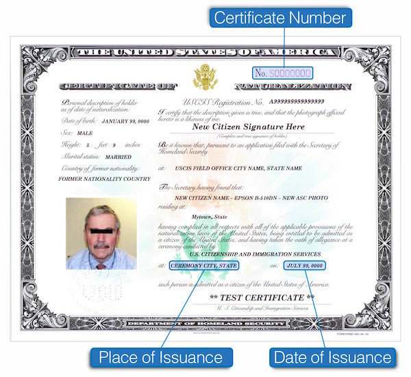 Certificate of Naturalization Number Explained CitizenPath