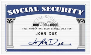 social security number on a card