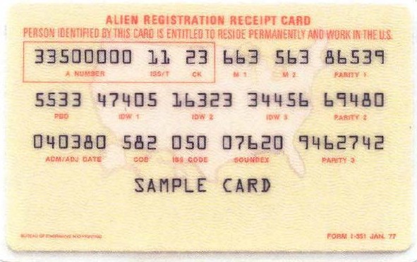 Alien Card Number On Green Card