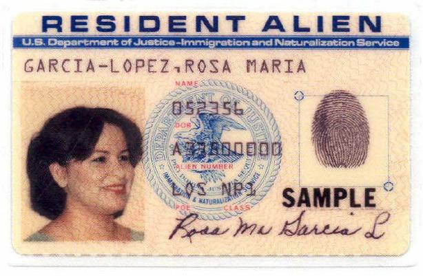 Resident Alien's Boarder Crossing I.D. - Los Angeles Public