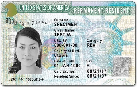 time as a permanent resident since on green card