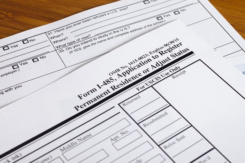 forms and documents to submit with Form I-485 Application to Adjust Status