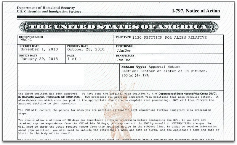 form 797c notice of action