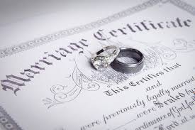 Certificat de mariage