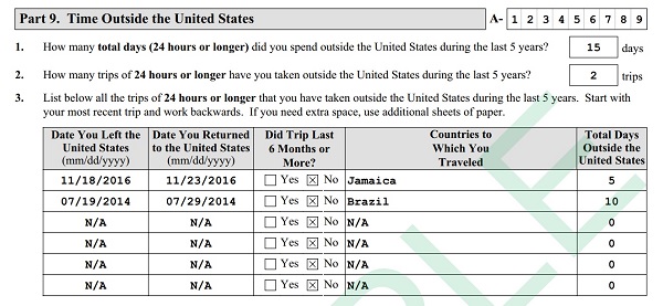 us citizen international travel records