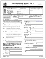 Form I-864, Affidavit of Support sample