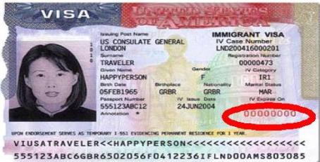 where is location of the visa number