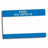 Name badge represents uscis legal name change documents