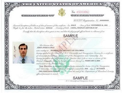 Total 53+ imagen us citizen certificate