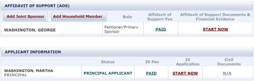 CEAC system to apply for a green card with DS-260