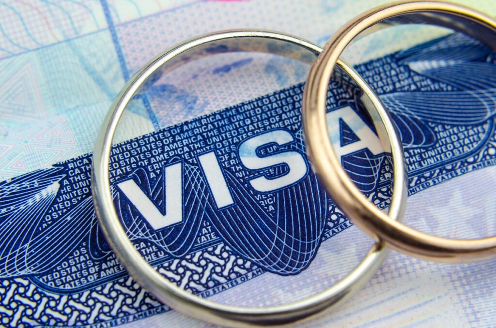 immigration by marriage, wedding rings on US visa