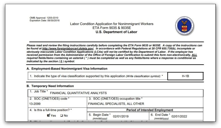 Labor Condition Application (LCA) Explained CitizenPath