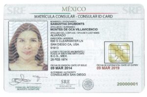 Sample matricula consular card