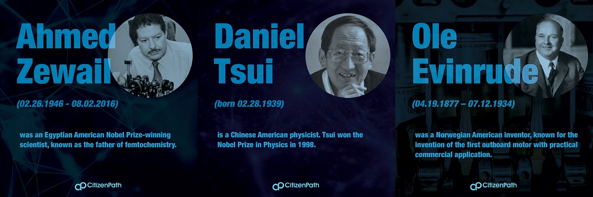 Immigrant STEM innovator: Daniel Chee Tsui is a Chinese American physicist whose areas of research included electrical properties of thin films and microstructures of semiconductors and solid-state physics. Tsui won the Nobel Prize in Physics in 1998.