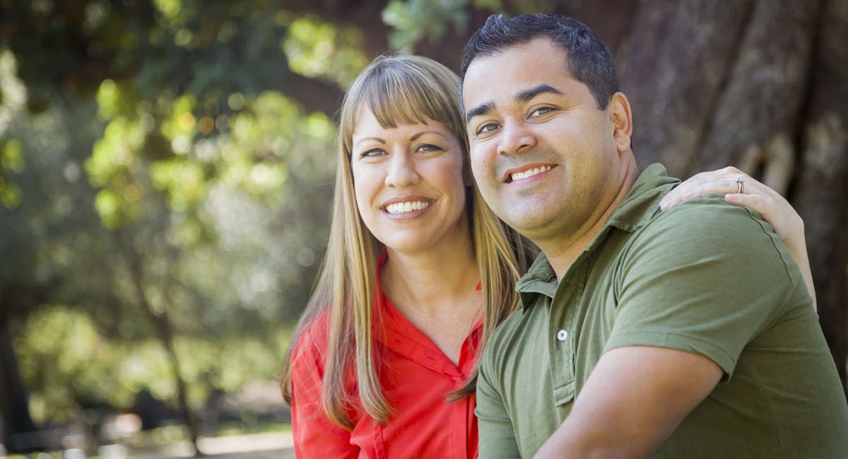 Happy couple after using an I-130 checklist for spouses