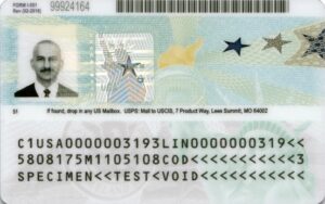 Back of the 2017 version of the permanent resident card
