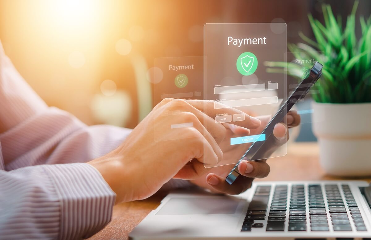 USCIS customer chooses payment method options to include Form G-1650 and Form G-1450