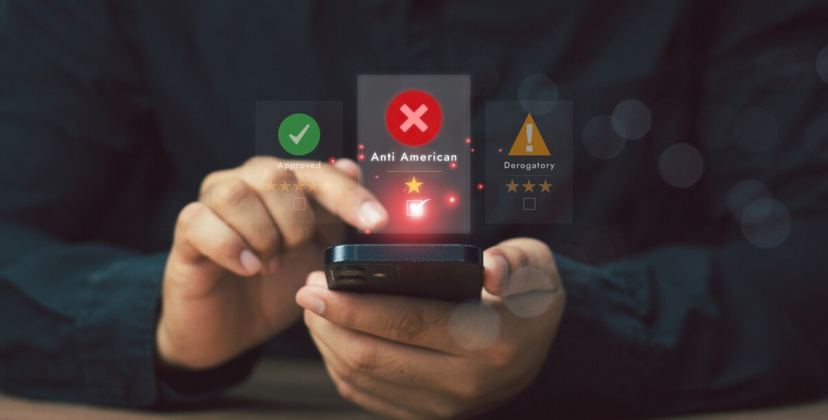 Mobile phone user makes selection that is "anti-American" in the eyes of USCIS social media screening