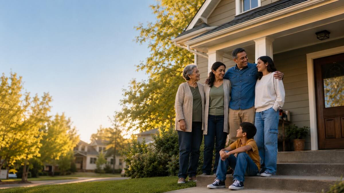 Naturalized U.S. citizen family at home, illustrating why denaturalization risk is low for honest applicants