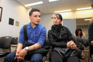 couple waiting for green card marriage interview
